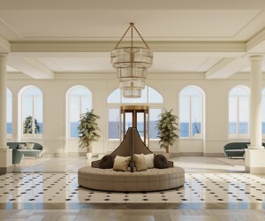 02553 Lobby at Grand Hotel, Cap Martin